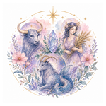 An illustration representing Earth Signs