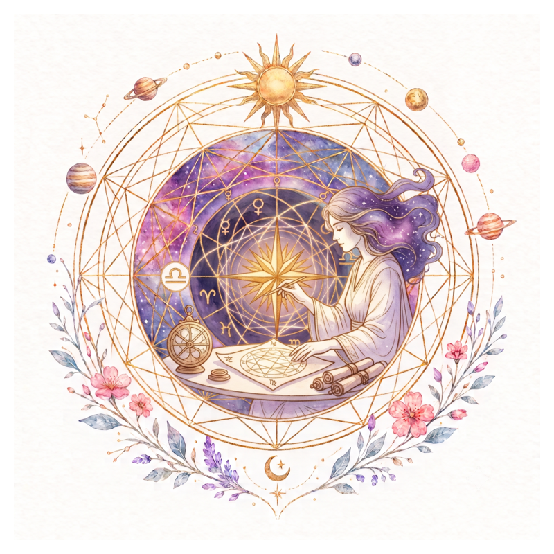 An illustration representing Astrologer