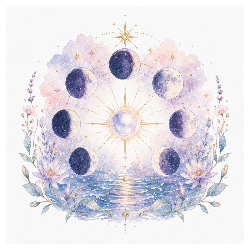 An illustration representing Lunar Phase