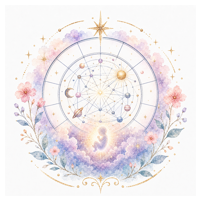 An illustration representing Natal Chart