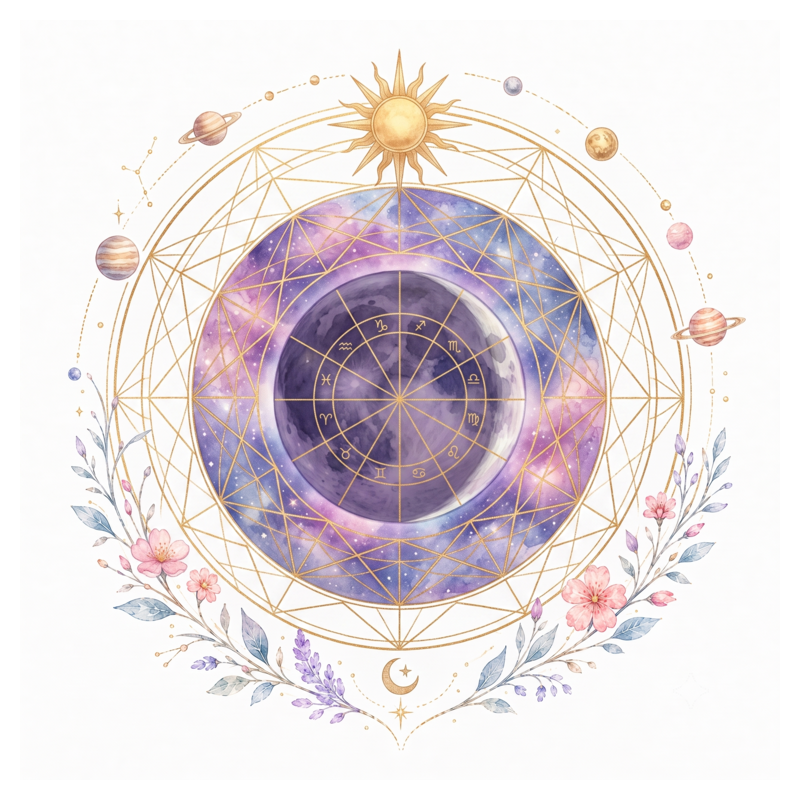 An illustration representing New Moon