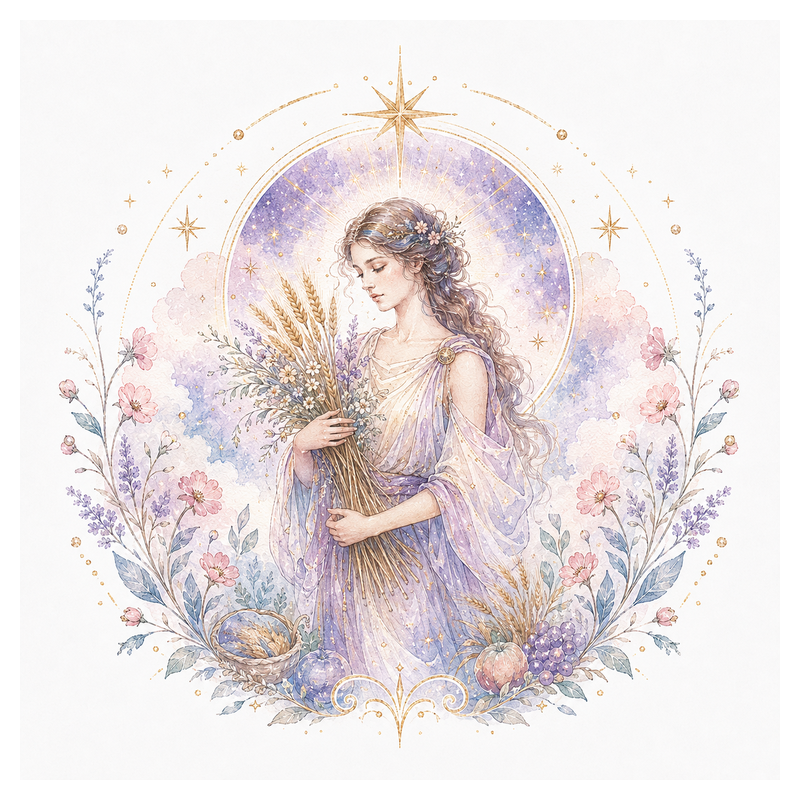 An illustration representing Virgo