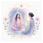 An illustration representing Aura Reading