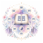 An illustration representing I-Ching Reading