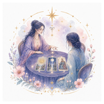 An illustration representing Tarot Reading
