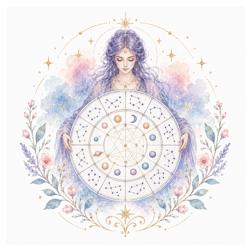 An illustration representing Birth Chart