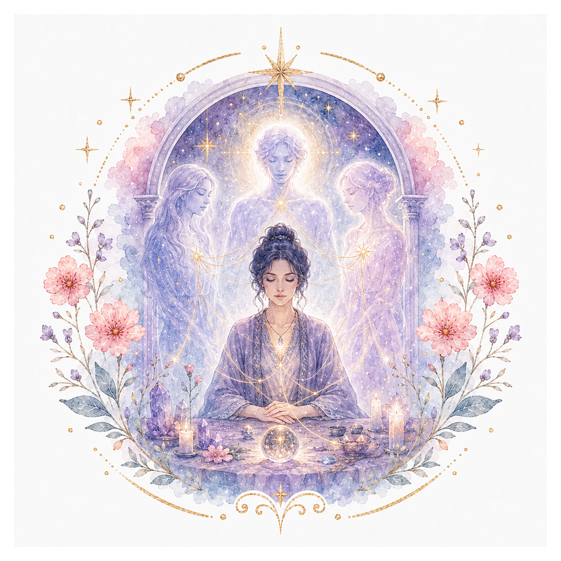 An illustration representing Mediumship