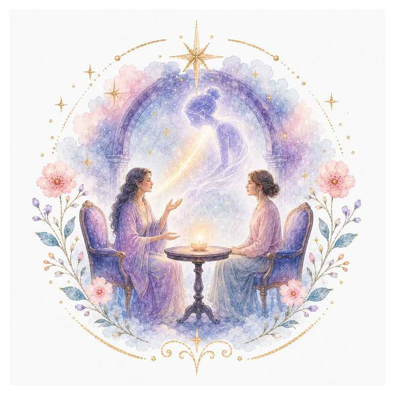 An illustration representing Mediumship Reading