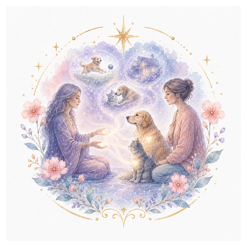 An illustration representing Pet Psychic Reading