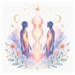 Mystical illustration representing Twin Flame