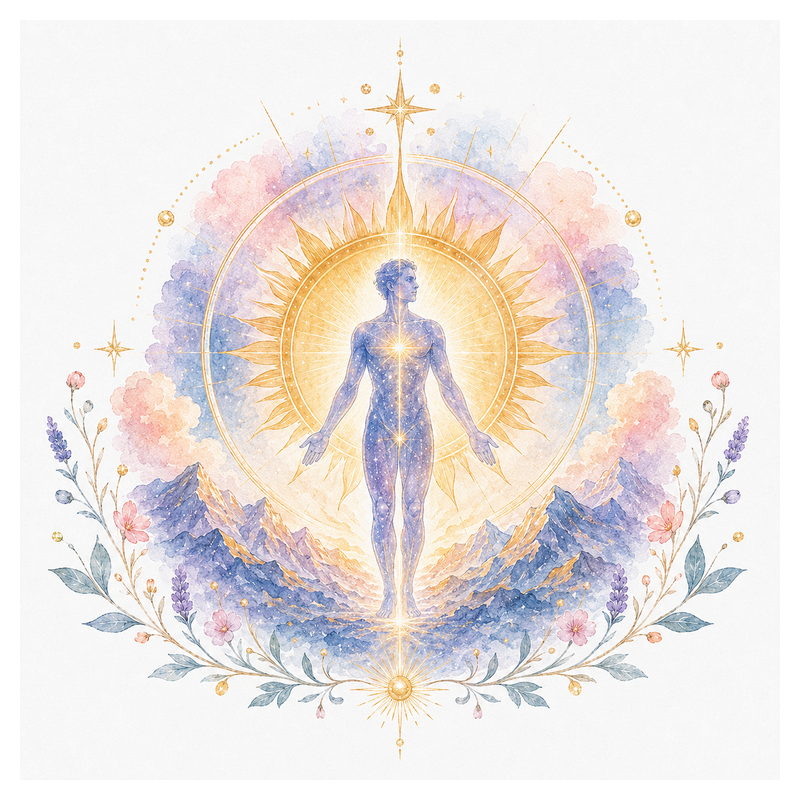 Mystical illustration representing Divine Masculine
