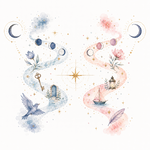 Mystical illustration representing Synchronicity