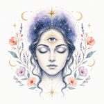 Mystical illustration representing Third Eye