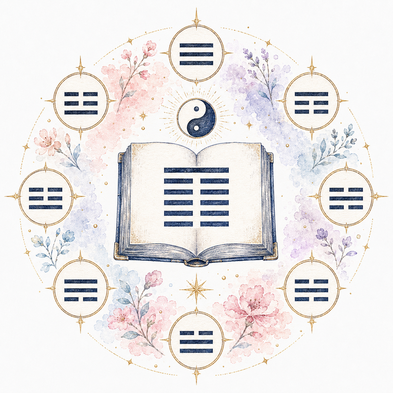 Mystical illustration representing I-Ching