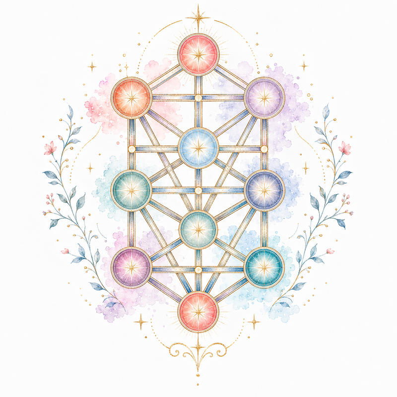 Mystical illustration representing Kabbalah