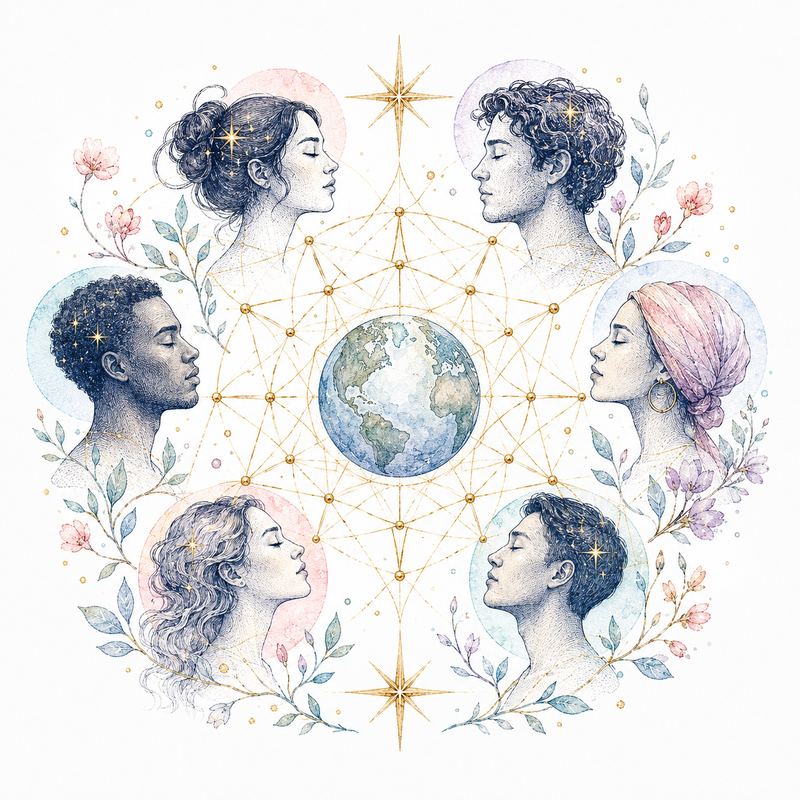 Mystical illustration representing Universal Consciousness