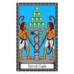 Illustration of the Ten of Cups tarot card