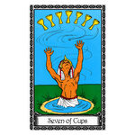 Illustration of the Seven of Cups tarot card