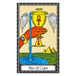 Illustration of the Ace of Cups tarot card