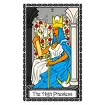 Illustration of the The High Priestess tarot card