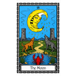 Illustration of the The Moon tarot card