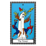 Illustration of the The Tower tarot card
