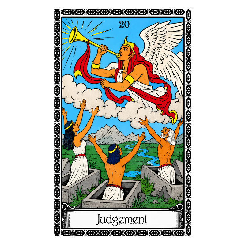 Illustration of the Judgement tarot card