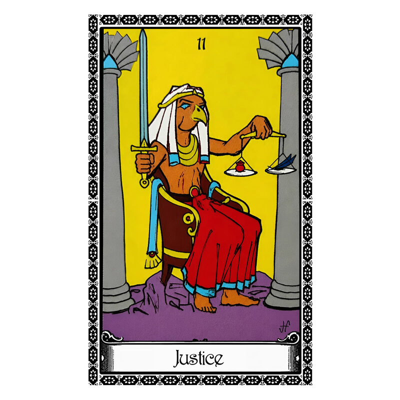 Illustration of the Justice tarot card
