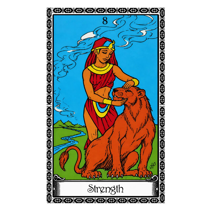 Illustration of the Strength tarot card
