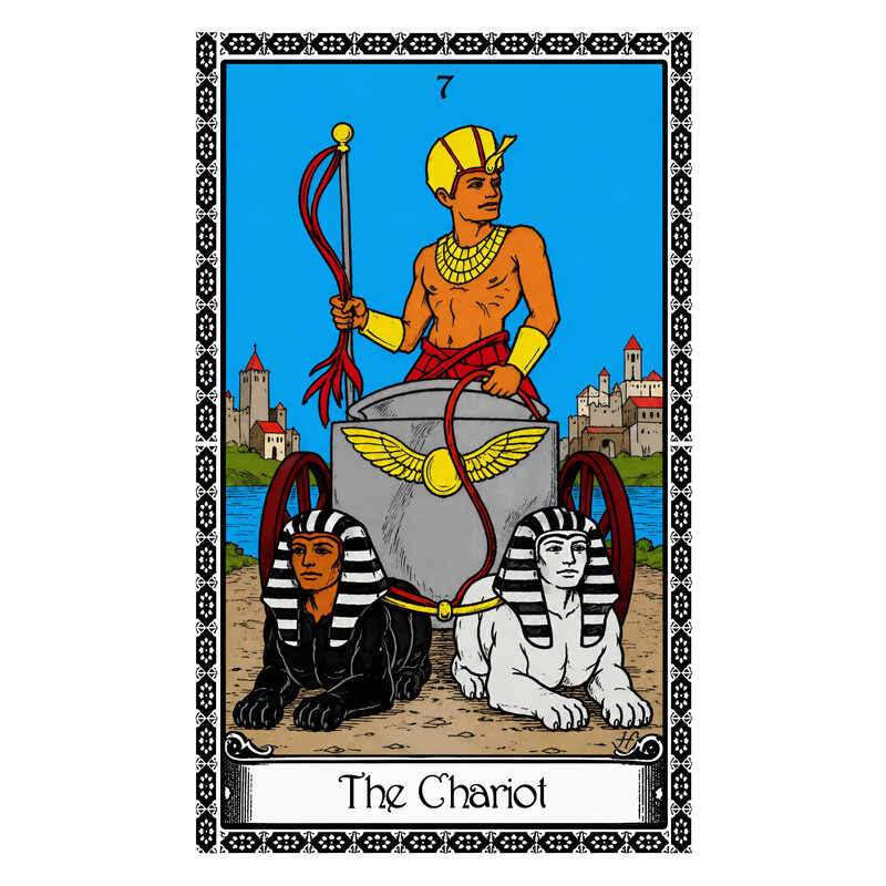 Illustration of the The Chariot tarot card
