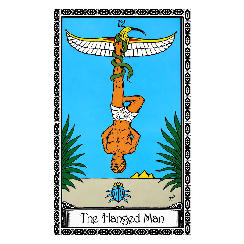 Illustration of the The Hanged Man tarot card