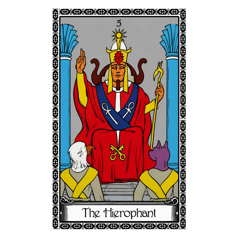 Illustration of the The Hierophant tarot card