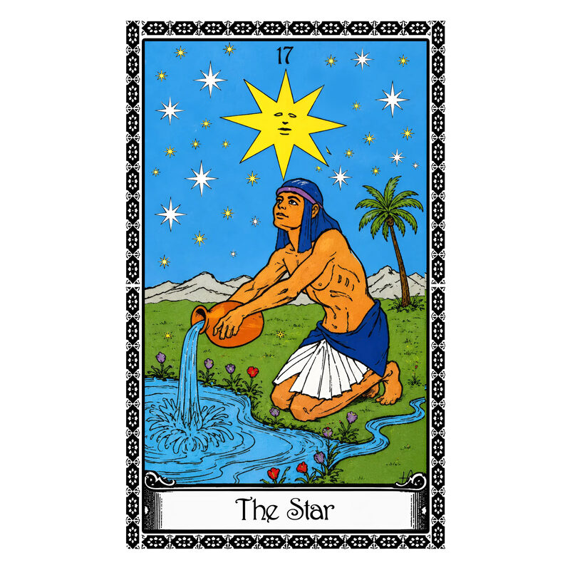 Illustration of the The Star tarot card