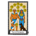 Illustration of the Ten of Pentacles tarot card