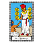 Illustration of the Six of Pentacles tarot card