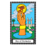 Illustration of the Ace of Pentacles tarot card