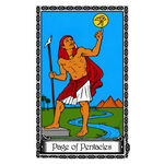 Illustration of the Page of Pentacles tarot card