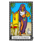 Illustration of the Queen of Pentacles tarot card