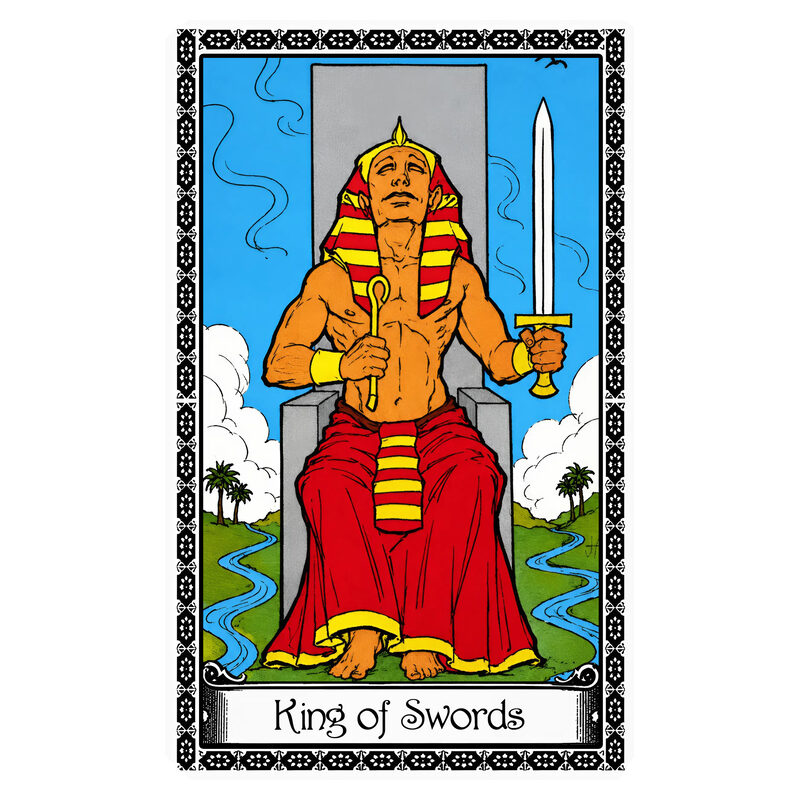Illustration of the King of Swords tarot card