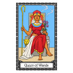Illustration of the Queen of Wands tarot card