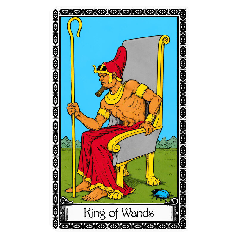 Illustration of the King of Wands tarot card