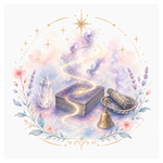 An illustration representing Cleansing/Clearing a Tarot Deck