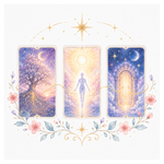 An illustration representing Past-Present-Future Spread