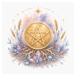 An illustration representing Pentacles