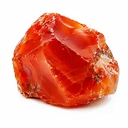 Carnelian crystal associated with Aries