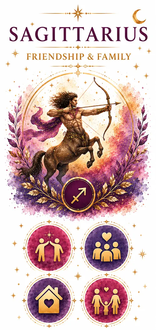 Sagittarius friendship and family relationships
