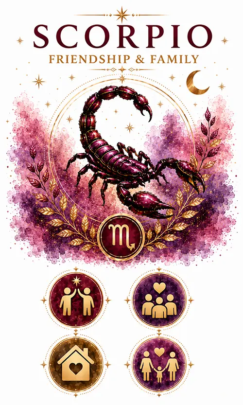 Scorpio friendship and family relationships