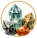 Virgo zodiac crystals